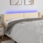 vidaXL Cabecero con LED de tela crema 163x16x78/88 cm vidaXL Cabecero con LED de tela crema 163x16x78/88 cm