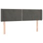 vidaXL Cabecero con LED de terciopelo gris oscuro 147x16x78/88 cm vidaXL Cabecero con LED de terciopelo gris oscuro 147x16x78/88 cm