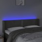 vidaXL Cabecero con LED de terciopelo gris oscuro 147x16x78/88 cm vidaXL Cabecero con LED de terciopelo gris oscuro 147x16x78/88 cm