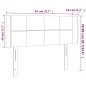vidaXL Cabecero con LED de tela crema 83x16x78/88 cm vidaXL Cabecero con LED de tela crema 83x16x78/88 cm