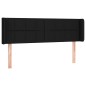 vidaXL Cabecero con LED de tela negro 147x16x78/88 cm