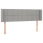 vidaXL Cabecero con LED de tela gris claro 147x16x78/88 cm