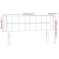 vidaXL Cabecero con LED de tela gris claro 147x16x78/88 cm
