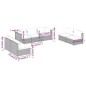 vidaXL Set de muebles de jardín 7 pzas y cojines ratán sintético negro vidaXL Set de muebles de jardín 7 pzas y cojines ratán sintético negro
