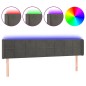vidaXL Cabecero con LED de terciopelo gris oscuro 183x16x78/88 cm vidaXL Cabecero con LED de terciopelo gris oscuro 183x16x78/88 cm