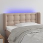 vidaXL Cabecero con LED cuero sintético capuchino 103x16x78/88 cm vidaXL Cabecero con LED cuero sintético capuchino 103x16x78/88 cm
