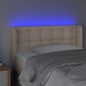vidaXL Cabecero con LED cuero sintético capuchino 103x16x78/88 cm vidaXL Cabecero con LED cuero sintético capuchino 103x16x78/88 cm