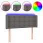 vidaXL Cabecero con LED cuero sintético gris 83x16x78/88 cm vidaXL Cabecero con LED cuero sintético gris 83x16x78/88 cm