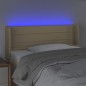 vidaXL Cabecero con LED de tela crema 103x16x78/88 cm vidaXL Cabecero con LED de tela crema 103x16x78/88 cm