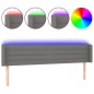 vidaXL Cabecero con LED de tela gris oscuro 203x16x78/88 cm vidaXL Cabecero con LED de tela gris oscuro 203x16x78/88 cm