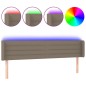 vidaXL Cabecero con LED de tela gris taupe 203x16x78/88 cm vidaXL Cabecero con LED de tela gris taupe 203x16x78/88 cm