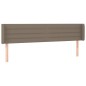 vidaXL Cabecero con LED de tela gris taupe 203x16x78/88 cm vidaXL Cabecero con LED de tela gris taupe 203x16x78/88 cm