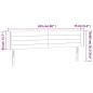 vidaXL Cabecero con LED de terciopelo gris claro 203x16x78/88 cm