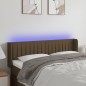 vidaXL Cabecero con LED de tela marrón oscuro 147x16x78/88 cm vidaXL Cabecero con LED de tela marrón oscuro 147x16x78/88 cm