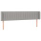 vidaXL Cabecero con LED de tela gris claro 163x16x78/88 cm
