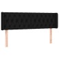 vidaXL Cabecero con LED de tela negro 147x16x78/88 cm vidaXL Cabecero con LED de tela negro 147x16x78/88 cm
