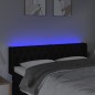 vidaXL Cabecero con LED de tela negro 147x16x78/88 cm vidaXL Cabecero con LED de tela negro 147x16x78/88 cm