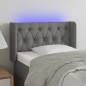 vidaXL Cabecero con LED de tela gris oscuro 83x16x78/88 cm vidaXL Cabecero con LED de tela gris oscuro 83x16x78/88 cm