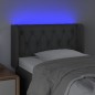 vidaXL Cabecero con LED de tela gris oscuro 83x16x78/88 cm vidaXL Cabecero con LED de tela gris oscuro 83x16x78/88 cm