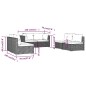 vidaXL Set muebles de jardín 6 piezas y cojines ratán sintético marrón vidaXL Set muebles de jardín 6 piezas y cojines ratán sintético marrón
