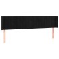 vidaXL Cabecero con LED de terciopelo negro 163x16x78/88 cm vidaXL Cabecero con LED de terciopelo negro 163x16x78/88 cm