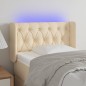 vidaXL Cabecero con LED de tela crema 83x16x78/88 cm vidaXL Cabecero con LED de tela crema 83x16x78/88 cm