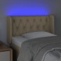 vidaXL Cabecero con LED de tela crema 83x16x78/88 cm vidaXL Cabecero con LED de tela crema 83x16x78/88 cm