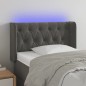 vidaXL Cabecero con LED de terciopelo gris oscuro 83x16x78/88 cm vidaXL Cabecero con LED de terciopelo gris oscuro 83x16x78/88 cm