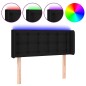 vidaXL Cabecero con LED de tela negro 103x16x78/88 cm vidaXL Cabecero con LED de tela negro 103x16x78/88 cm
