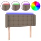 vidaXL Cabecero con LED de tela gris taupe 83x16x78/88 cm vidaXL Cabecero con LED de tela gris taupe 83x16x78/88 cm