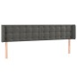 vidaXL Cabecero con LED de terciopelo gris oscuro 163x16x78/88 cm vidaXL Cabecero con LED de terciopelo gris oscuro 163x16x78/88 cm