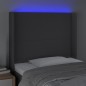 vidaXL Cabecero con LED de tela gris oscuro103x16x118/128 cm vidaXL Cabecero con LED de tela gris oscuro103x16x118/128 cm
