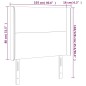 vidaXL Cabecero con LED de tela gris oscuro103x16x118/128 cm vidaXL Cabecero con LED de tela gris oscuro103x16x118/128 cm