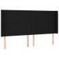 vidaXL Cabecero con LED de tela negro 203x16x118/128 cm vidaXL Cabecero con LED de tela negro 203x16x118/128 cm