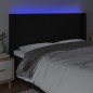 vidaXL Cabecero con LED de tela negro 203x16x118/128 cm vidaXL Cabecero con LED de tela negro 203x16x118/128 cm