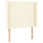 vidaXL Cabecero con LED cuero sintético color crema 103x16x118/128 cm vidaXL Cabecero con LED cuero sintético color crema 103x16x118/128 cm