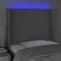 vidaXL Cabecero con LED de tela gris claro 83x16x118/128 cm vidaXL Cabecero con LED de tela gris claro 83x16x118/128 cm