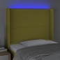 vidaXL Cabecero con LED de tela verde 83x16x118/128 cm vidaXL Cabecero con LED de tela verde 83x16x118/128 cm