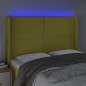 vidaXL Cabecero con LED de tela verde 147x16x118/128 cm vidaXL Cabecero con LED de tela verde 147x16x118/128 cm