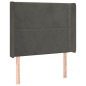 vidaXL Cabecero con LED de terciopelo gris oscuro 93x16x118/128 cm vidaXL Cabecero con LED de terciopelo gris oscuro 93x16x118/128 cm