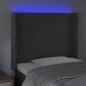 vidaXL Cabecero con LED de terciopelo gris oscuro 93x16x118/128 cm vidaXL Cabecero con LED de terciopelo gris oscuro 93x16x118/128 cm