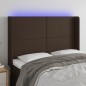 vidaXL Cabecero con LED cuero sintético marrón 147x16x118/128 cm vidaXL Cabecero con LED cuero sintético marrón 147x16x118/128 cm