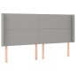 vidaXL Cabecero con LED de tela gris claro 203x16x118/128 cm vidaXL Cabecero con LED de tela gris claro 203x16x118/128 cm