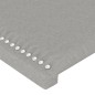 vidaXL Cabecero con LED de tela gris claro 203x16x118/128 cm vidaXL Cabecero con LED de tela gris claro 203x16x118/128 cm