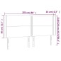 vidaXL Cabecero con LED de tela gris claro 203x16x118/128 cm vidaXL Cabecero con LED de tela gris claro 203x16x118/128 cm