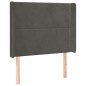 vidaXL Cabecero con LED de terciopelo gris oscuro 103x16x118/128 cm vidaXL Cabecero con LED de terciopelo gris oscuro 103x16x118/128 cm