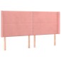 vidaXL Cabecero con LED de terciopelo rosa 203x16x118/128 cm vidaXL Cabecero con LED de terciopelo rosa 203x16x118/128 cm