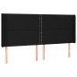 vidaXL Cabecero con LED de tela negro 203x16x118/128 cm vidaXL Cabecero con LED de tela negro 203x16x118/128 cm