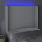vidaXL Cabecero con LED cuero sintético blanco 93x16x118/128 cm vidaXL Cabecero con LED cuero sintético blanco 93x16x118/128 cm