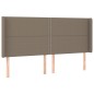 vidaXL Cabecero con LED de tela gris taupe 183x16x118/128 cm vidaXL Cabecero con LED de tela gris taupe 183x16x118/128 cm